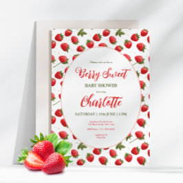 Strawberry Berry Sweet Baby Shower Einladung