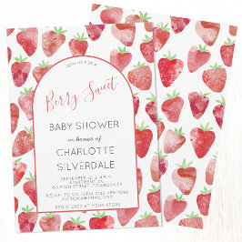 Strawberry Berry Sweet Baby Shower Einladung