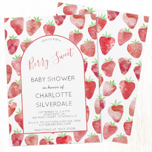 Strawberry Berry Sweet Baby Shower Einladung