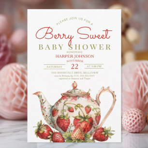 Strawberry Berry Sweet Baby Shower Einladung