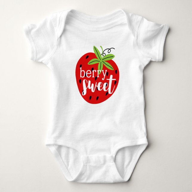 Strawberry Berry Sweet Birthday Baby Girl Kids' Strampler (Vorderseite)