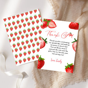 Strawberry Berry Sweet Birthday Danke, Card Ankündigung