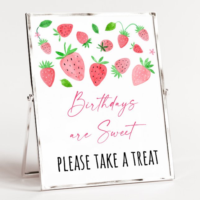Strawberry Berry Sweet Birthday Leckerei Sign Poster (Von Creator hochgeladen)