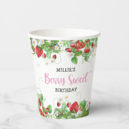 Strawberry Berry Sweet Birthday Pappbecher