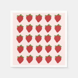 Strawberry Berry Sweet Birthday Party Strawberries Serviette