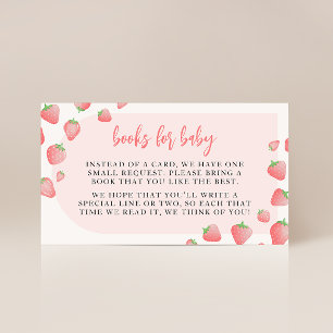Strawberry Berry Sweet Boho Bücher für Babykarten Begleitkarte