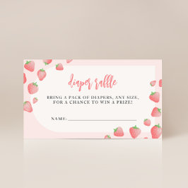 Strawberry Berry Sweet Boho Diaper Raffle Cards Begleitkarte