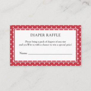 Strawberry Berry Sweet Diaper Raffle Begleitkarte