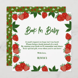 Strawberry Berry Sweet Fruit Fresh Gift Baby book Einladung