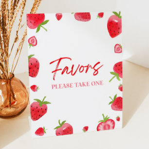 Strawberry Berry Sweet Gastgeschenke Sockelschild