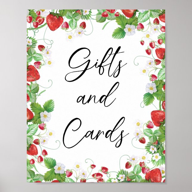 Strawberry Berry Sweet | Geschenke & Karten Kinder Poster (Vorne)