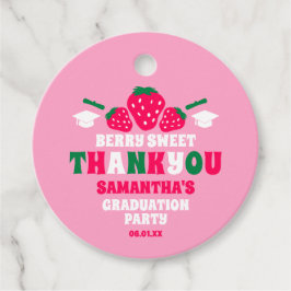 Strawberry Berry Sweet Graduation Party Danke Geschenkanhänger