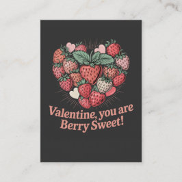 Strawberry Berry Sweet Kids Valentines Day Visitenkarte