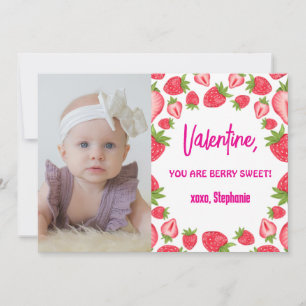 Strawberry Berry Sweet Kids Valentinstag Foto Einladung