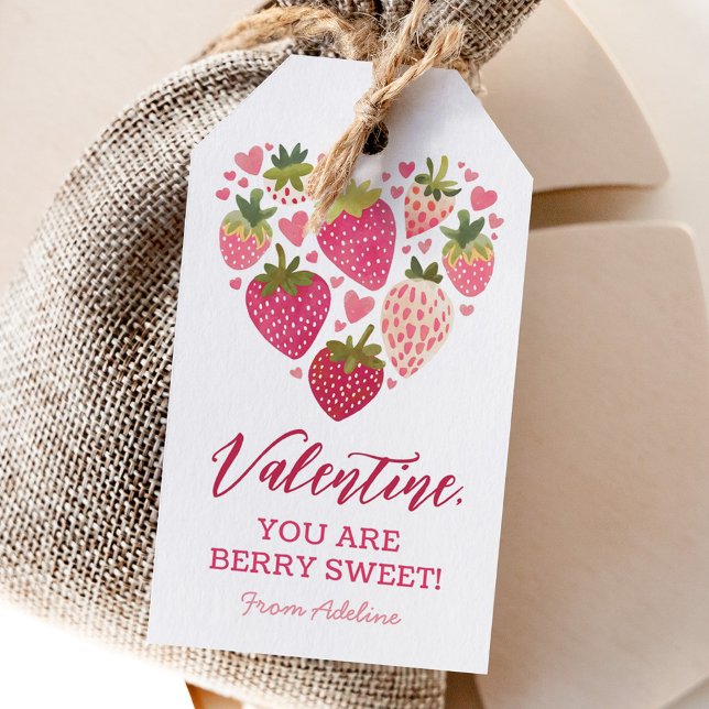 Strawberry Berry Sweet Kids Valentinstag Geschenkanhänger (Von Creator hochgeladen)