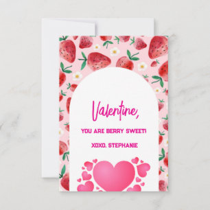 Strawberry Berry Sweet Kids Valentinstag Mitteilungskarte