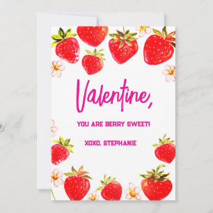 Strawberry Berry Sweet Kinder Valentinstag Einladung