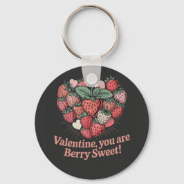 Strawberry Berry Sweet Kinder Valentinstag Schlüsselanhänger