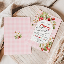 Strawberry Berry Sweet Mädchen Geburtstagsparty