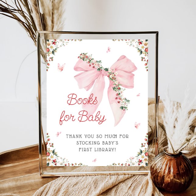 Strawberry Berry Sweet Pink Books for Baby Poster (Von Creator hochgeladen)
