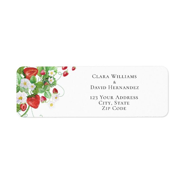 Strawberry Berry Sweet Return Address Label (Vorne)