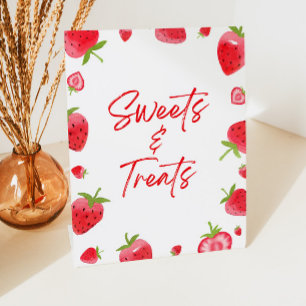 Strawberry Berry Sweet Süßigkeiten und Leckereien Sockelschild