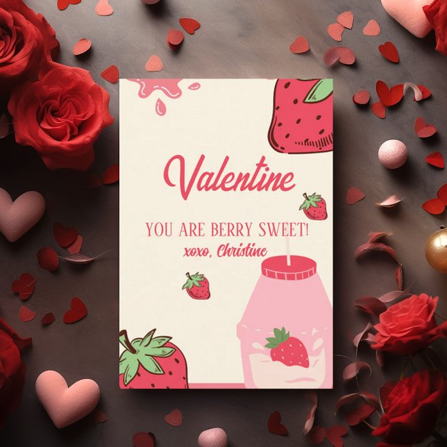 Strawberry Berry Sweet Valentinstag Mitteilungskarte (Von Creator hochgeladen)