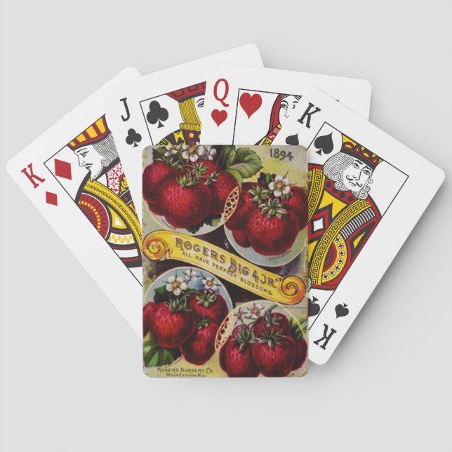 Strawberry Bicycle Playing Cards Spielkarten (Rückseite)