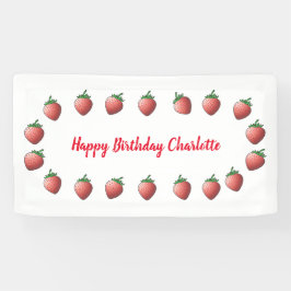 Strawberry Birthday Banner