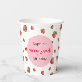 Strawberry Birthday Berry Sweet Pappbecher