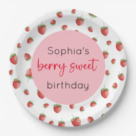 Strawberry Birthday Berry Sweet Pappteller