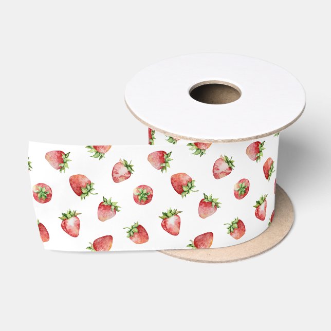 Strawberry Birthday Berry Sweet Satinband (Spule)
