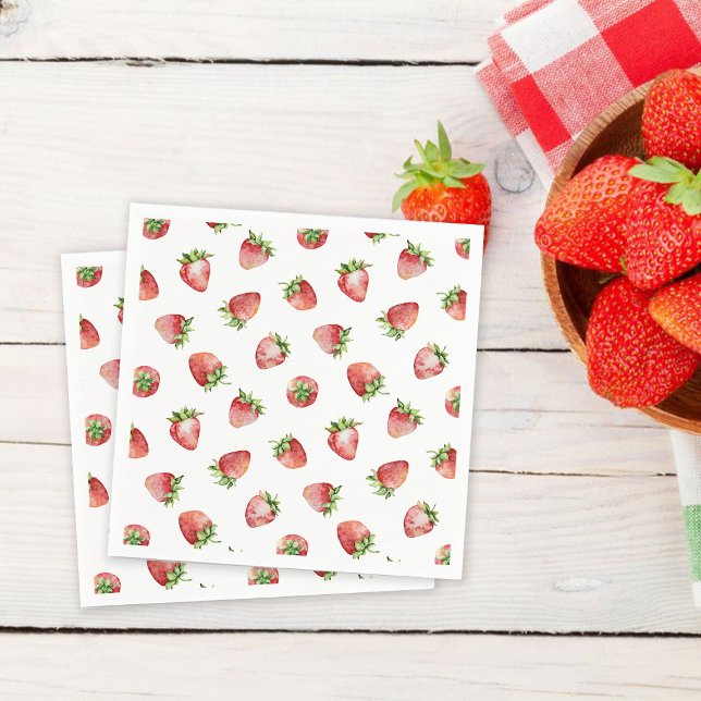 Strawberry Birthday Berry Sweet Serviette (Von Creator hochgeladen)
