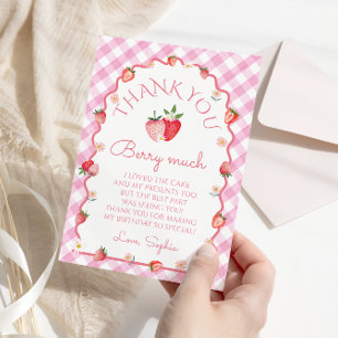 Strawberry Birthday Berry Vielen Dank für Ihre Kar Einladung