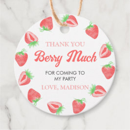 Strawberry Birthday Danke Ihnen Berry Much Geschenkanhänger