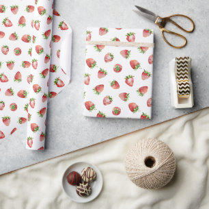 Strawberry Birthday Geschenkpapier