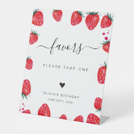 Strawberry Birthday Lieblings-Zeichen Sockelschild