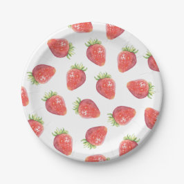 Strawberry Birthday oder Baby Dusche Pappteller