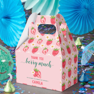 Strawberry Birthday Party Danke Berry Much Geschenkschachtel