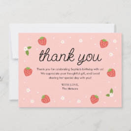 Strawberry Birthday Party Danke Karte