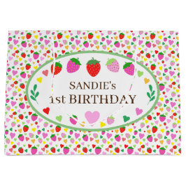 Strawberry Birthday Party Große Geschenktüte