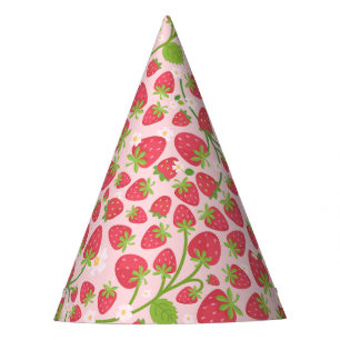 Strawberry Birthday Party Party Hat Partyhütchen