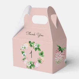 Strawberry Birthday Party Rosa Weißes Obst Geschenkschachtel