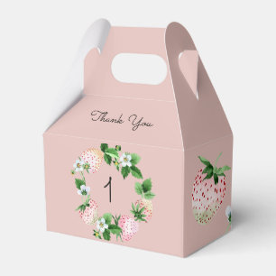 Strawberry Birthday Party Rosa Weißes Obst Geschenkschachtel