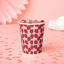 Strawberry Birthday Party Thema Papier Cups Pappbecher