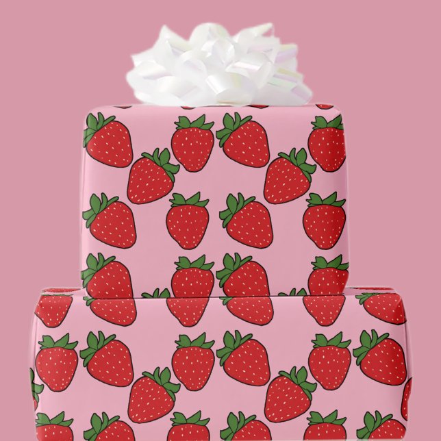 Strawberry Birthday Party Thema Umpackpapier Geschenkpapier (Von Creator hochgeladen)