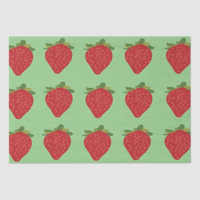Strawberry Birthday Summer Strawberries Seidenpapier (Vorderseite)