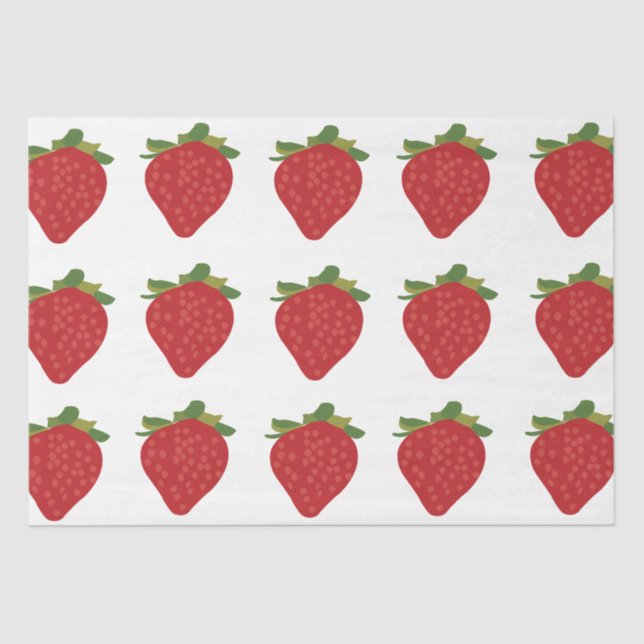 Strawberry Birthday Summer Strawberries Seidenpapier (Vorderseite)