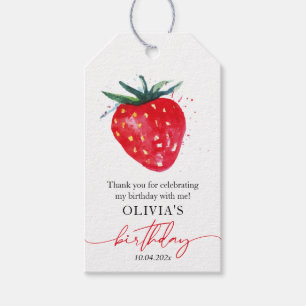Strawberry Birthday Vielen Dank für Ihr Interesse Geschenkanhänger