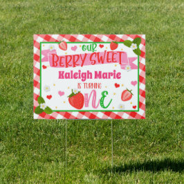 Strawberry Birthday Yard Sign Gartenschild